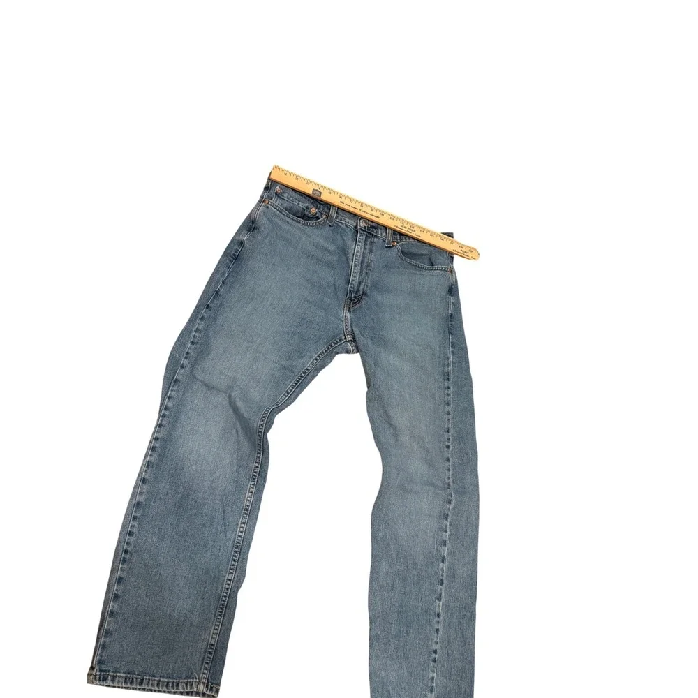 Levis 505‎ Regular Fit Straight Leg Jeans Blue Denim Mens 36x30 Medium Wash